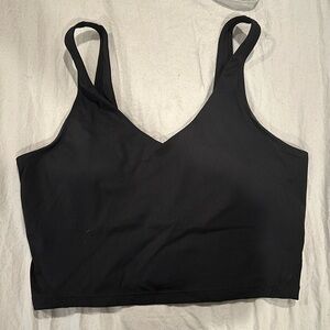 Black Cropped Work Out Tank